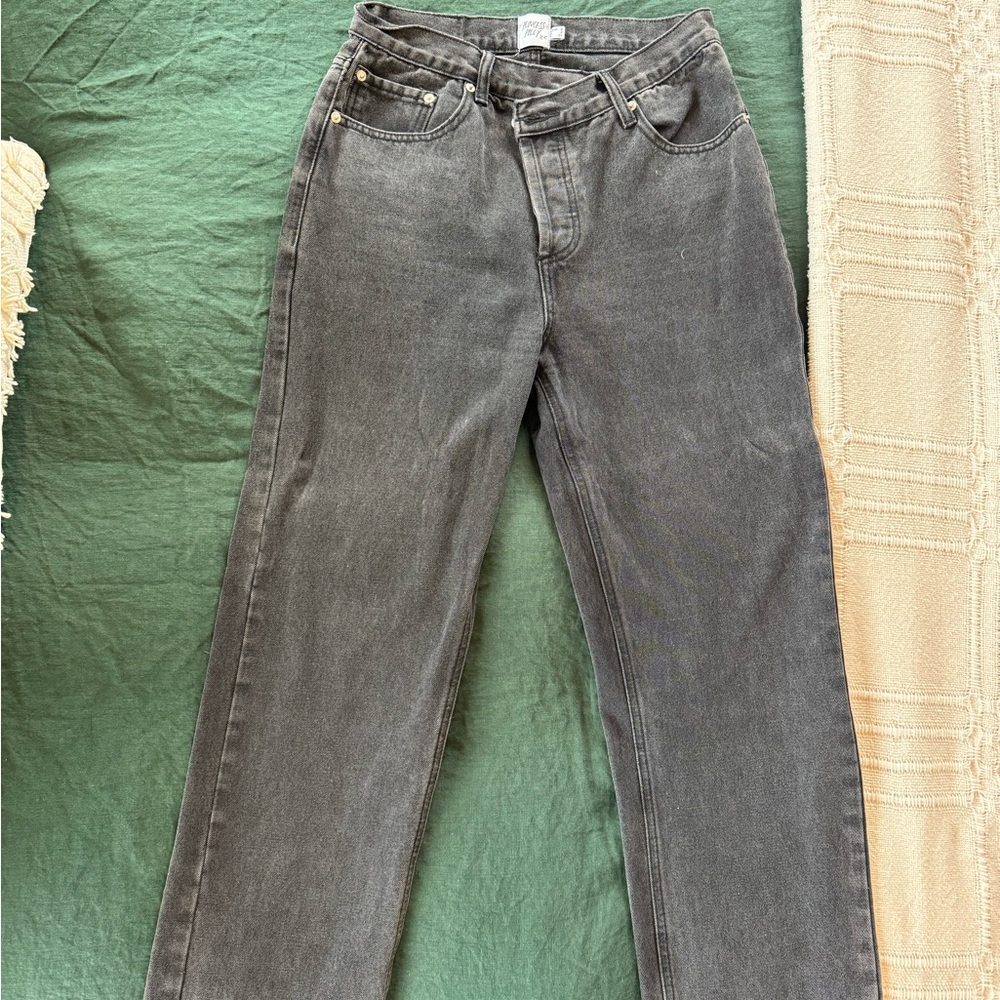 Princess Polly Black Denim Jeans